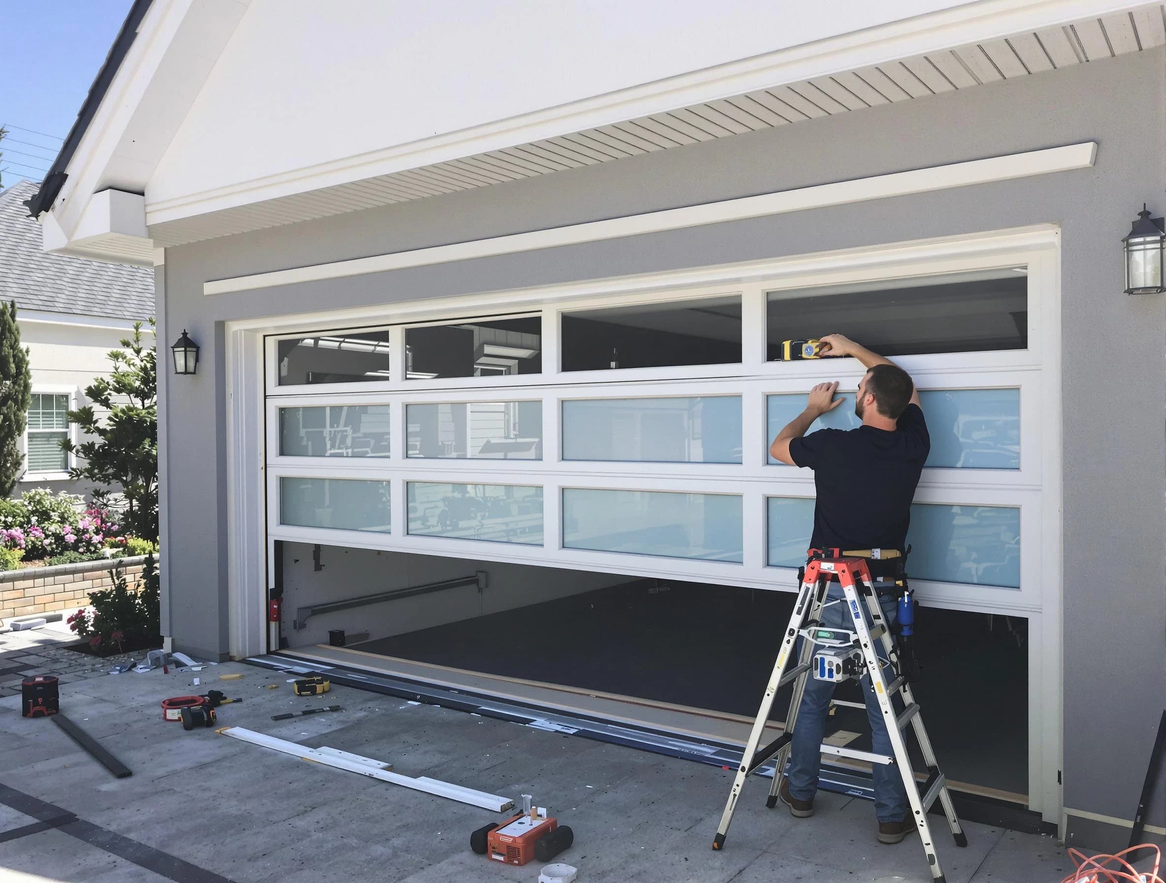Jeannette Garage Door Repair team performing garage door replacement in Jeannette
