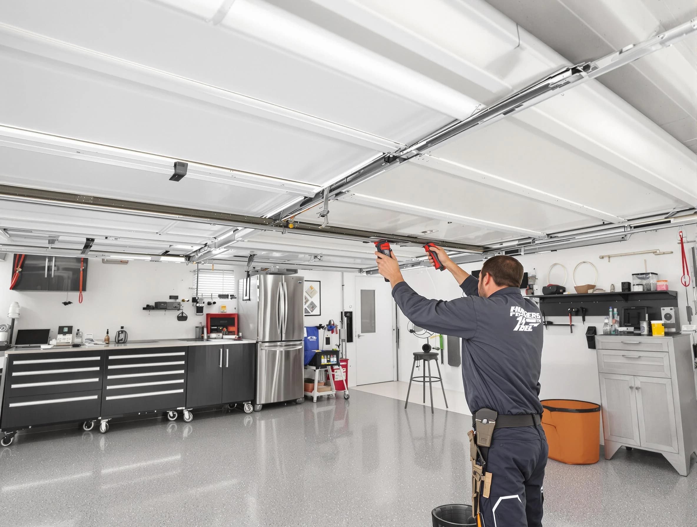 Overhead garage door repair service by Jeannette Garage Door Repair in Jeannette