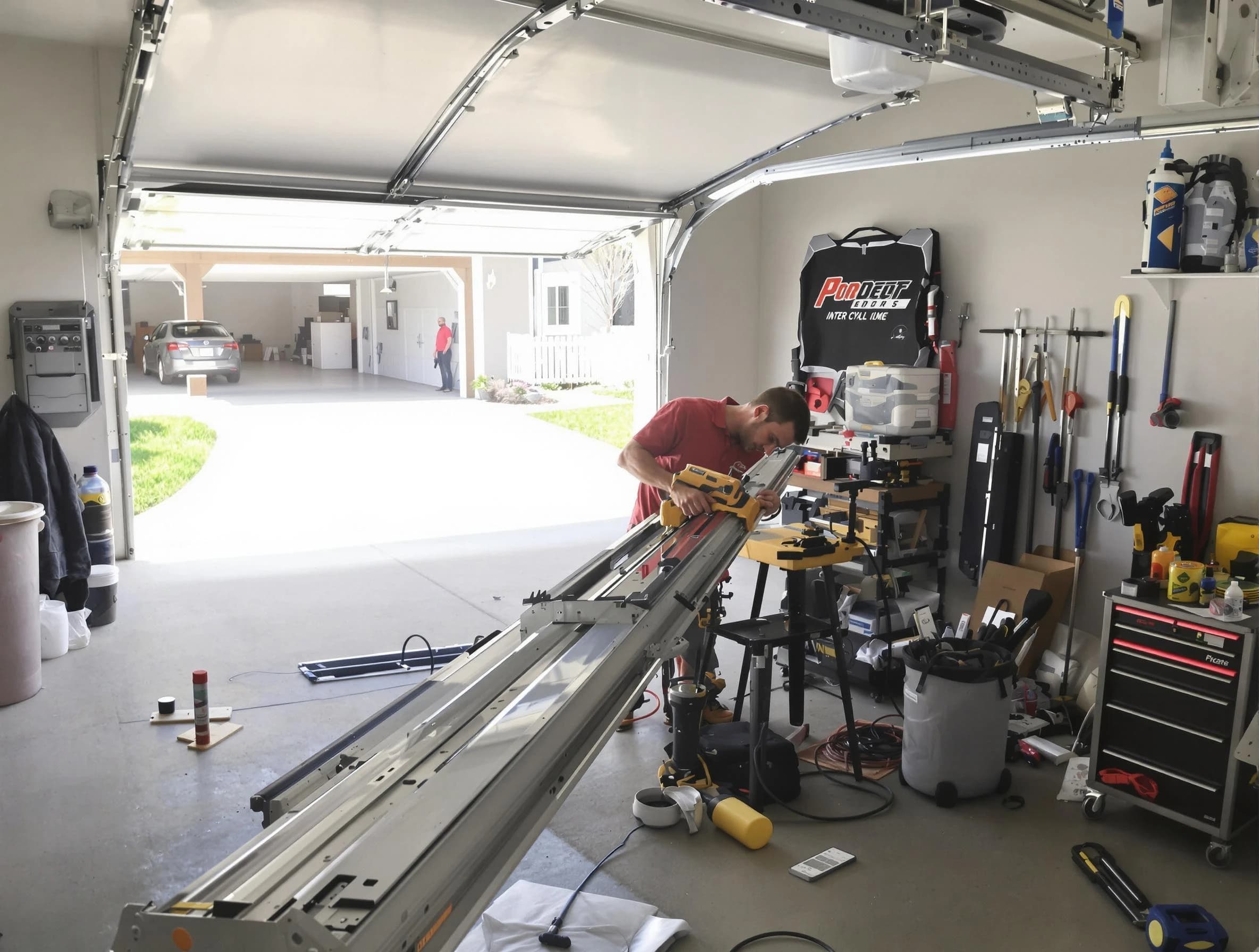Jeannette Garage Door Repair expert performing track repair in Jeannette