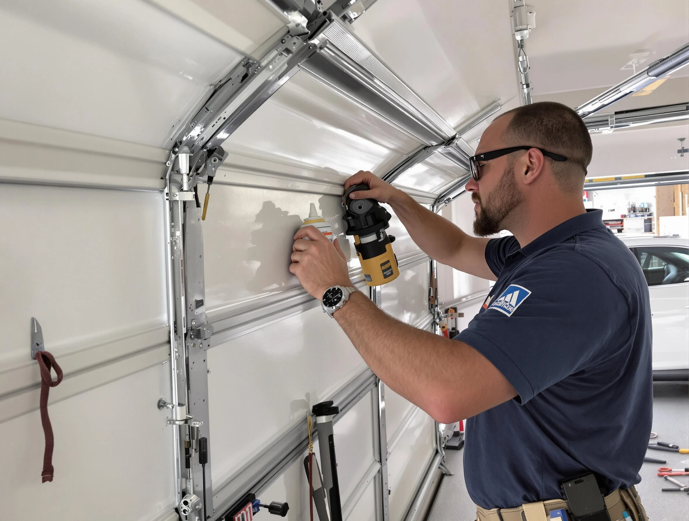 Jeannette Garage Door Repair technician performing comprehensive noise reduction service in Jeannette