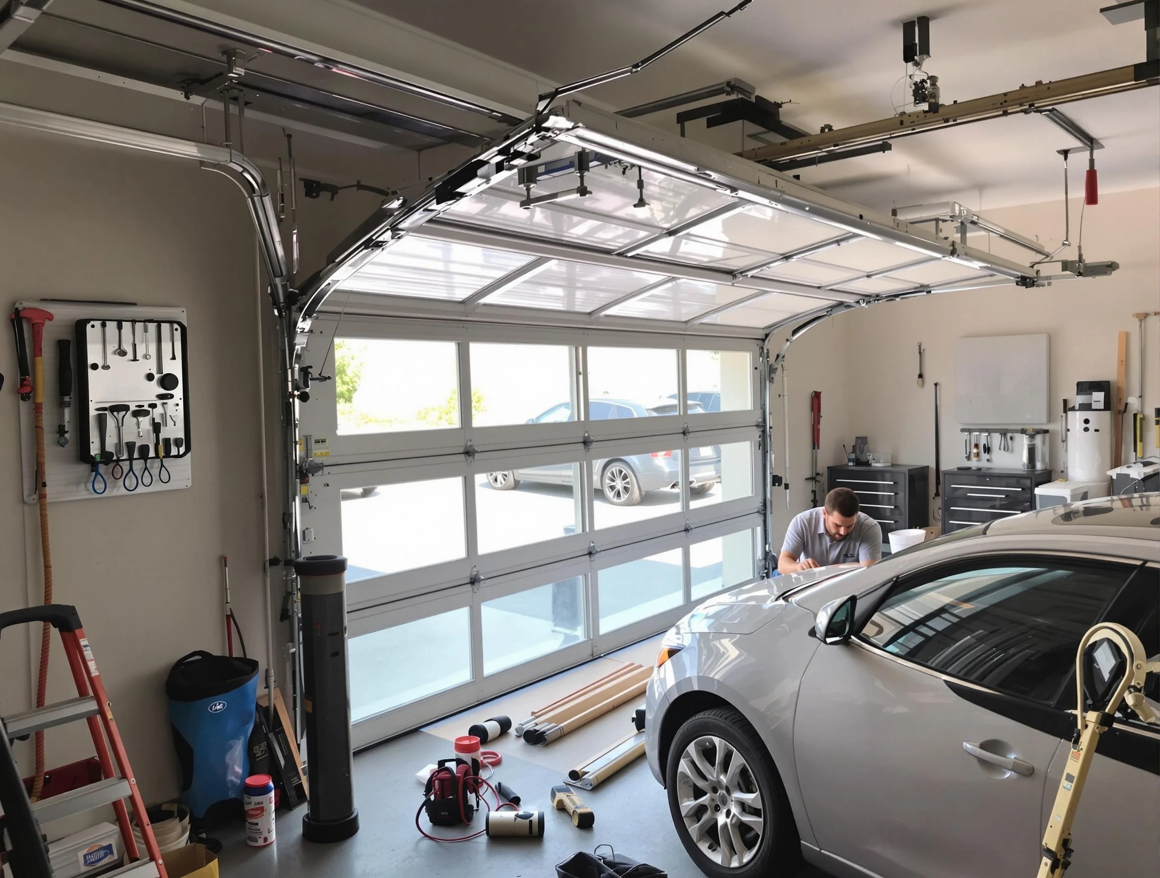 Garage door noise reduction service by Jeannette Garage Door Repair in Jeannette