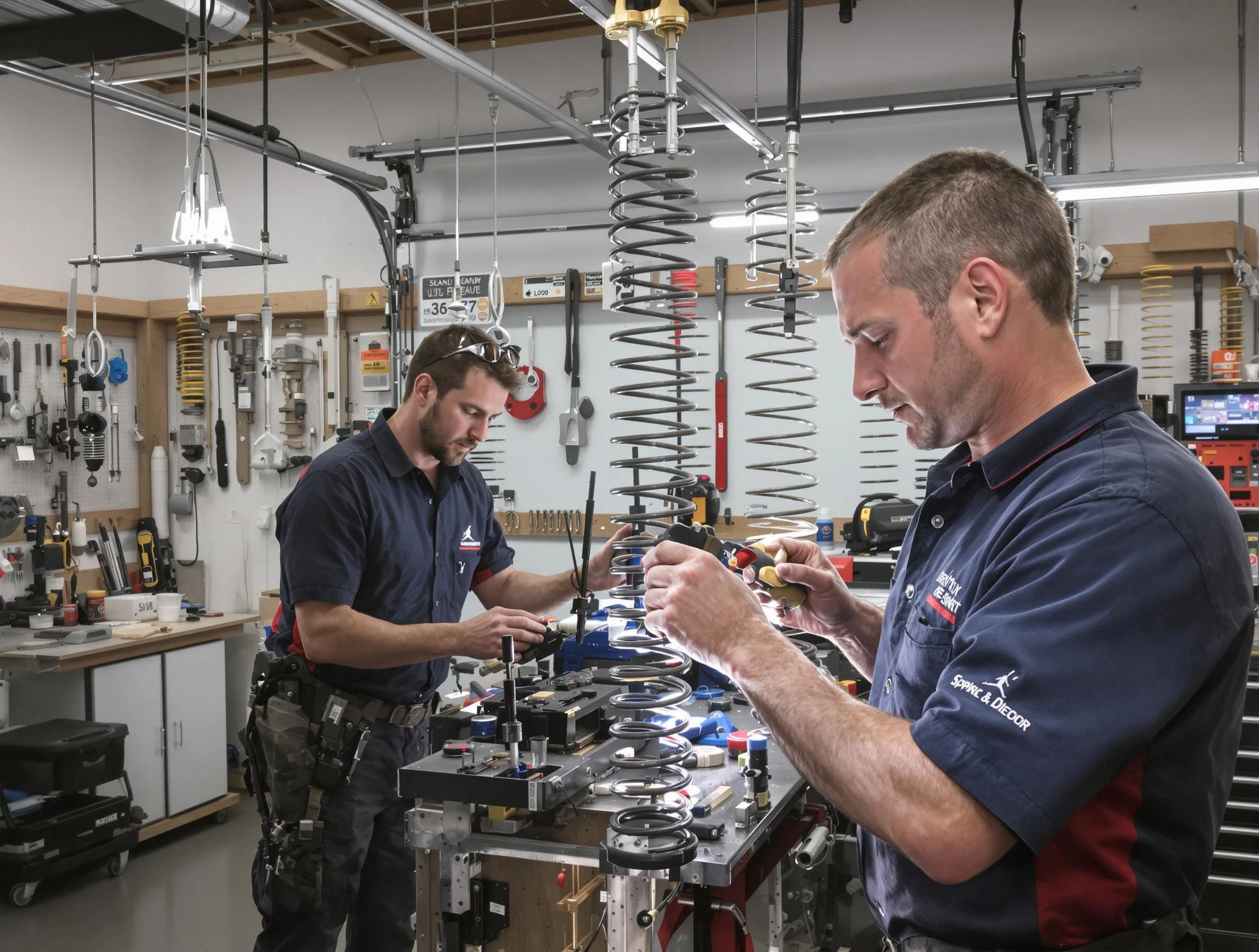 Garage door spring repair service by Jeannette Garage Door Repair in Jeannette
